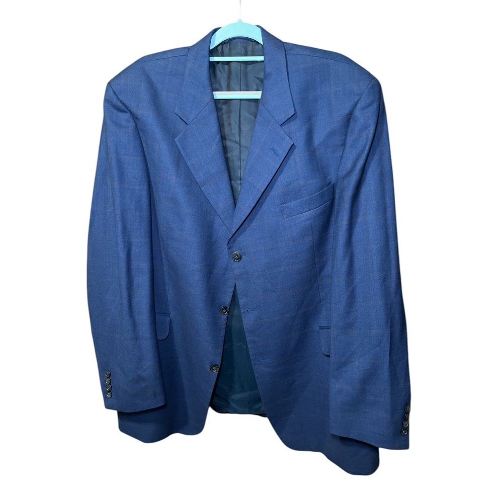 Atelier Torino Vintage Wool Blazer 46L Sportcoat Career Professional Blue